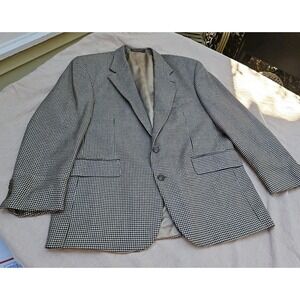 Ralph Lauren Polo University Club Tweed Blazer Jacket Vintage USA Houndstooth 44